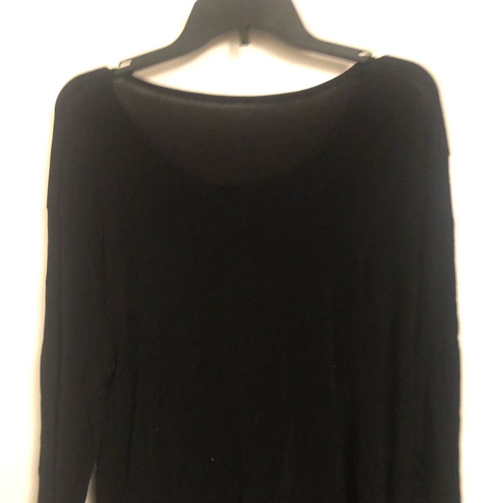 Long sleeve semi see through shirt